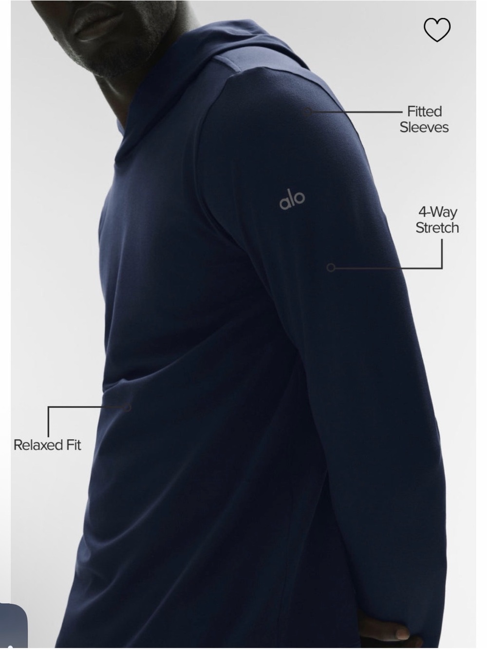 ALO Yoga navy Hoodie with  Logo